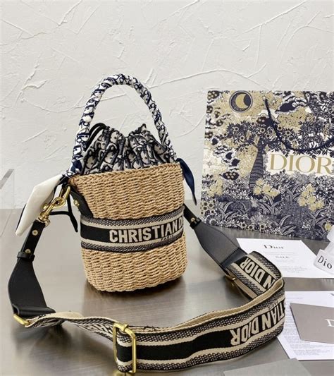 dior straw bag